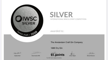 Gin 1689 receives amazing 91 points at the IWSC 2020 awards