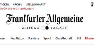 World leading Frankfurter Allgemeine Zeitung features Gin 1689!